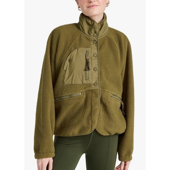 FP Movement Hit The Slopes Fleece Jacket Large Army Green - Picture 2 of 16